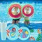 Pool Party Supplies Decorations, Disposable Summer Kids Birthday Paper Plates and Napkins Set